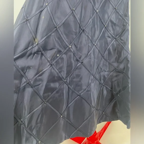 1950s Pickwick Fashions Navy Blue Fit & Flare Formal Short Sleeve Dress - Picture 12 of 15